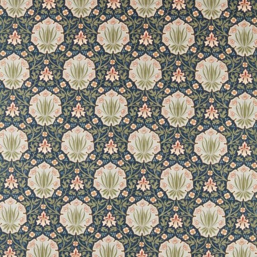 Tkanina dekoracyjna w kwiatowy wzór Morris & Co. X The Huntington Iris & Rose 227375 The Unfinished Works Fabrics
