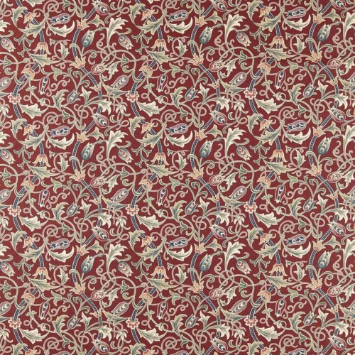 Tkanina w ornament florystyczny Morris & Co. X The Huntington Scrolling Tulip 227362 The Unfinished Works Fabrics