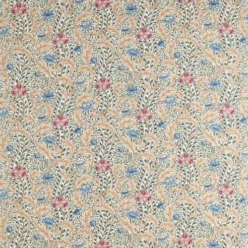 Tkanina lniana w kwiatowe pnącza Morris & Co. X The Huntington Wild Tulip & Vine 227376 The Unfinished Works Fabrics
