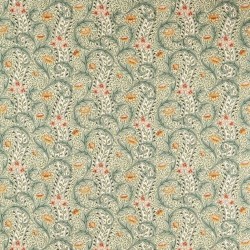 Tkanina lniana w kwiatowe pnącza Morris & Co. X The Huntington Wild Tulip & Vine 227378 The Unfinished Works Fabrics