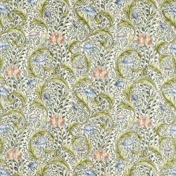 Tkanina Morris & Co. X The Huntington Wild Tulip & Vine Embroidery 237665 The Unfinished Works Fabrics