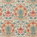 Tapeta klasyczna z motywem kwiatowym Morris & Co. x The Huntington Iris & Rose 217566 The Unfinished Works
