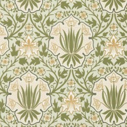 Tapeta klasyczna z motywem kwiatowym Morris & Co. x The Huntington Iris & Rose 217567 The Unfinished Works