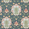 Tapeta klasyczna z motywem kwiatowym Morris & Co. x The Huntington Iris & Rose 217568 The Unfinished Works