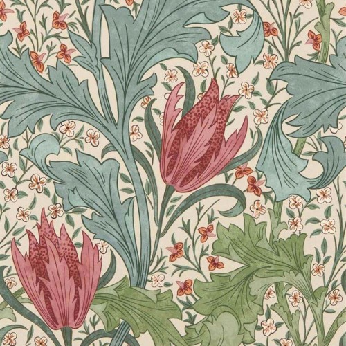 Tapeta kwiatowa w stylu angielskim Morris & Co. x The Huntington Lent Lily 217596 The Unfinished Works