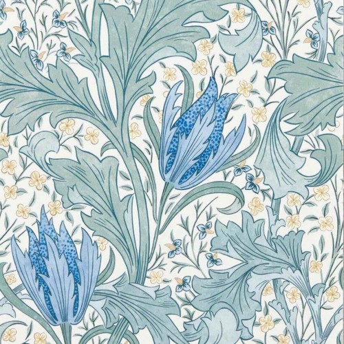 Tapeta kwiatowa w stylu angielskim Morris & Co. x The Huntington Lent Lily 217597 The Unfinished Works