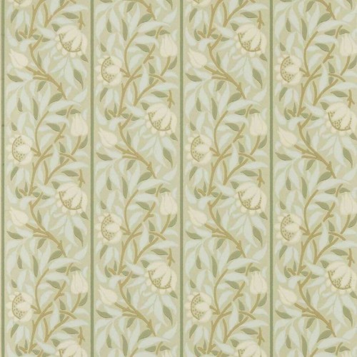 Tapeta w roślinne pnącza i paski Morris & Co. x The Huntington Peony Trellis 217570 The Unfinished Works