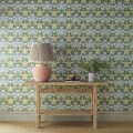 Tapeta roślinna z dzwonkami i zawilcami Morris & Co. x The Huntington Woodbell & Anemone 217572 The Unfinished Works