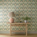 Tapeta roślinna z dzwonkami i zawilcami Morris & Co. x The Huntington Woodbell & Anemone 217573 The Unfinished Works