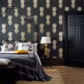 Tapeta złote ananasy Sanderson 216326 Pineapple Royale Curios
