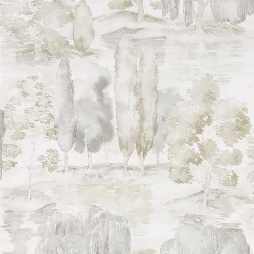 Tapeta z pejzażem drzew Sanderson 216280 Waterperry Curios