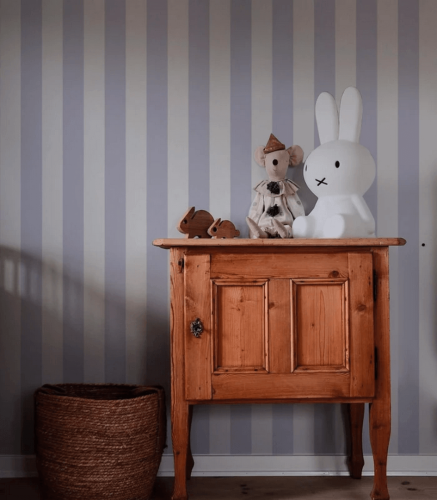 Mural pasy Bold Stripe Lavender Wallcolors