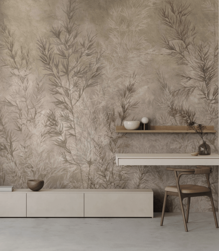 Mural delikatne suche trawy Dry Grass Beige Wallcolors