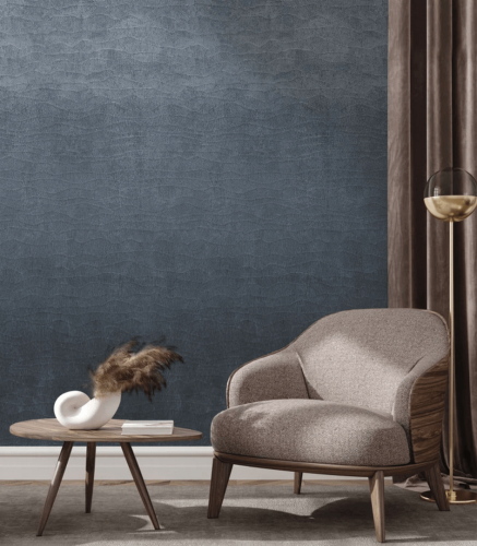 Mural falujące linie Organic Blue Wallcolors