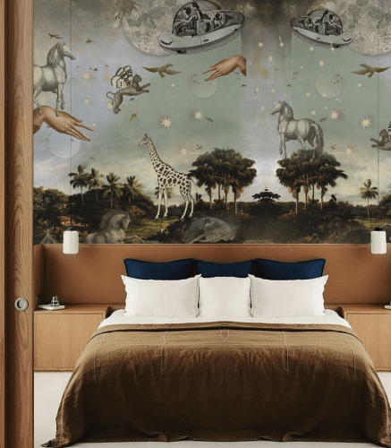 Mural kosmiczna dżungla Stardust Safari Wallcolors