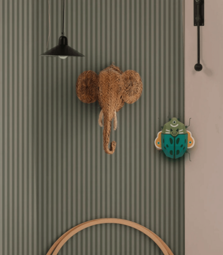 Mural paseczki Stripe Forest Sage Wallcolors