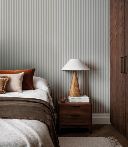 Mural paseczki Stripe Tranquil Blue Wallcolors