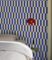Mural z geometrycznym wzorem Tetris Stripe Cobalt Wallcolors