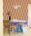 Mural z geometrycznym wzorem Tetris Stripe Terracotta Wallcolors