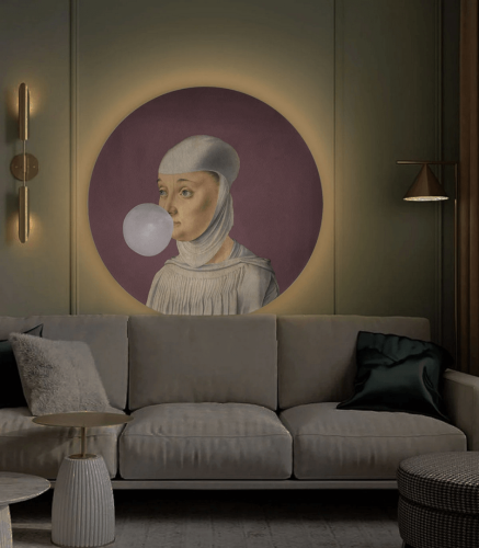 Lampa ścienna / kinkiet DOTS. Lighting Woman With Bubble Gum Eggplant Wallcolors