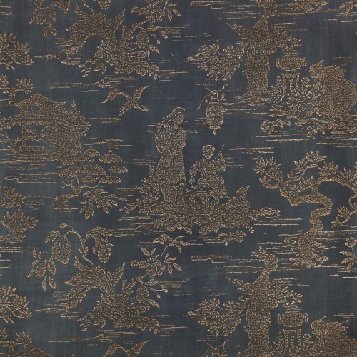 Tapeta tekstylna w stylu chinoiserie Black Edition W962/03 Isenzo Istoria