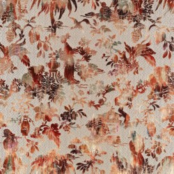 Tkanina welurowa w stylu chinoiserie Black Edition 9166/02 Isenzo Istoria