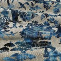 Tkanina welurowa w stylu chinoiserie Black Edition 9166/03 Isenzo Istoria