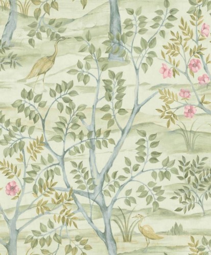 Tapeta botaniczna - ptaki i krzewy Cristiana Masi 8317 Blooming Garden