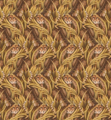 Tapeta gepardy w trawach Cole & Son x Ardmore Cheetah Prowl 129/8043 Baobab