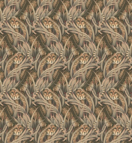 Tapeta gepardy w trawach Cole & Son x Ardmore Cheetah Prowl 129/8044 Baobab