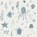 Tapeta podwodne zwierzątka Sandberg 243-36 Della Ocean Blue Familjen