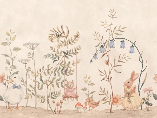 Fototapeta bajkowy ogród Sandberg S10592 Vilhelmina Beige Familjen