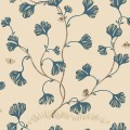 Tapeta liście Ginkgo Sandberg S10618 Ebba Blue Familjen