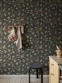 Tapeta liście Ginkgo Sandberg S10619 Ebba Charcoal Familjen
