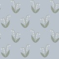 Tapeta kwiaty konwalii Sandberg S10634 Lilly Light Blue Familjen