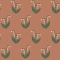 Tapeta kwiaty konwalii Sandberg S10636 Lilly Terracotta Familjen