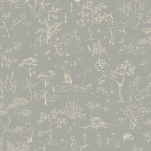 Tapeta leśne zwierzątka Sandberg S10640 Hollie Misty Blue Familjen