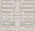 Tapeta etniczna z geometrycznym wzorem Masureel RIC302 Serica