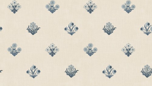 Tapeta drobne kwiaty Sandberg S10817 Amy Blue Rosa & Friends