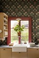 Tapeta kwiatowa kratownica Sandberg S10826 Rosa Charcoal Rosa & Friends
