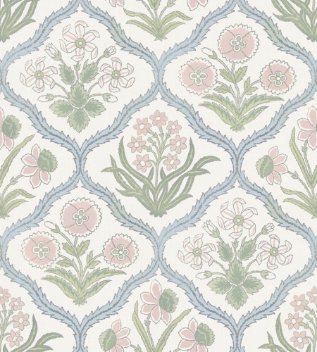 Tapeta kwiatowa kratownica Sandberg S10827 Rosa Pastel Rosa & Friends