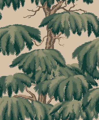 Tapeta drzewa cedrowe Sandberg S10662 Alba Emerald Villa Como