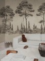 Fototapeta włoski krajobraz z drzewami Sandberg S10694 Andrea Graphite Villa Como