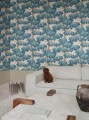Tapeta drzewa cedrowe Sandberg S10838 Alba Teal Villa Como