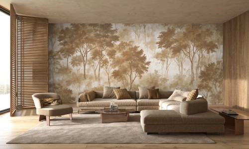 Fototapeta krajobraz drzew Muance MU16026 Hamton Breeze Ivory