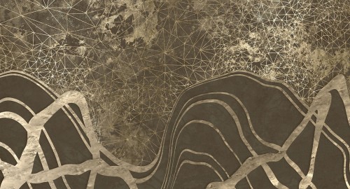 Fototapeta abstrakcyjne linie Muance MU16037 Electric Wave Ivory