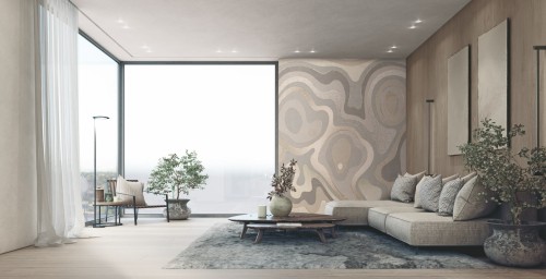 Fototapeta abstrakcyjne linie Muance MU16068 Tidal Tones Ivory