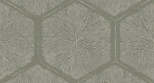 Fototapeta heksagony i gałęzie Muance MU16073 Belle Epoque Ivory