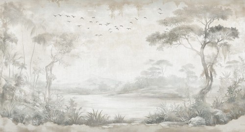 Fototapeta krajobraz natury nad wodą Muance MU16081 Dreamy Landscape Ivory