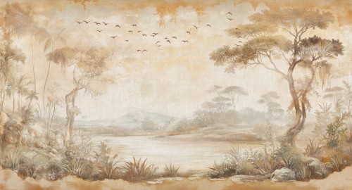 Fototapeta krajobraz natury nad wodą Muance MU16082 Dreamy Landscape Ivory